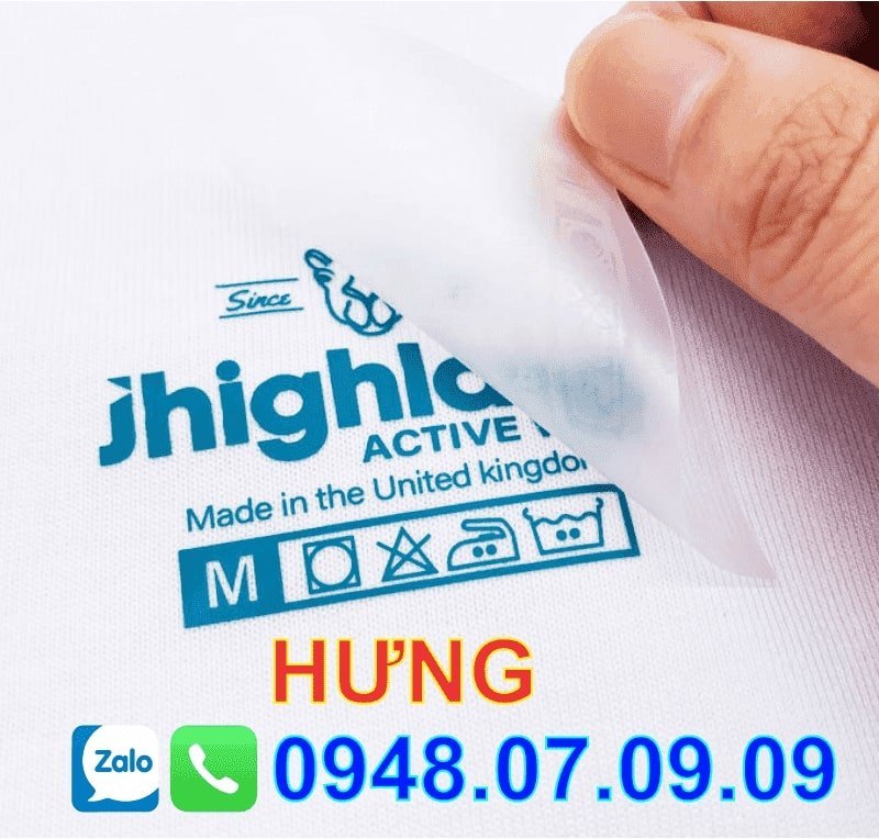 Giới thiệu: Công ty TNHH may mặc HƯNG THANH – Cung cấp Nhãn ép nhiệt quần á Nhan-ep-1