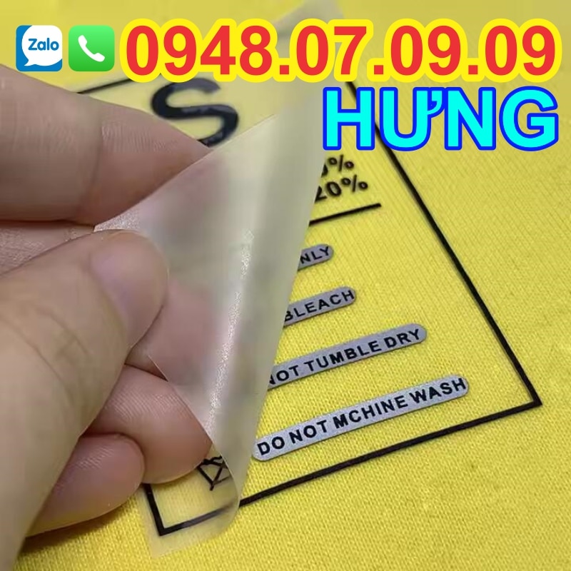 nhãn ép nhiệt - Hướng dẫn sử dụng