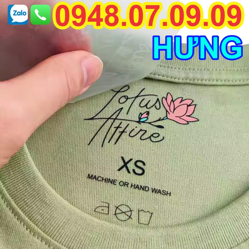 nhãn ép quần áo cao cấp